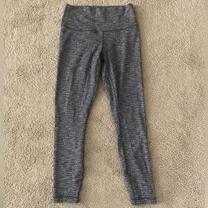Lululemon Wunder Under High Rise Tight Luon Variegated Knit Blk/Heth Size 8